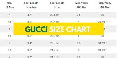 gucci shoe size chart to us